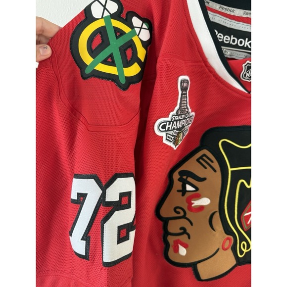 Reebok CCM NHL Jersey LG 2015 Stanley Cup Champs Chicago Blackhawks Panarin READ - Picture 6 of 10